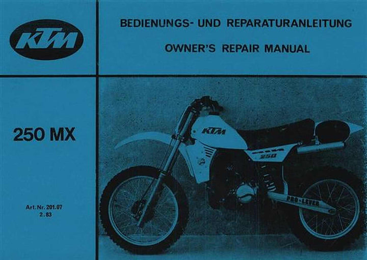 KTM Motorfahrzeugbau 250 MX, Bedienungs- und Reparaturanleitung, Buchcover