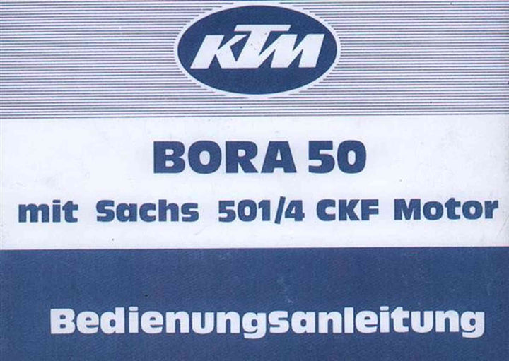 KTM Motorfahrzeugbau Bora mit Sachs-Motor 501/4 CKF, Betriebsanleitung, Buchcover