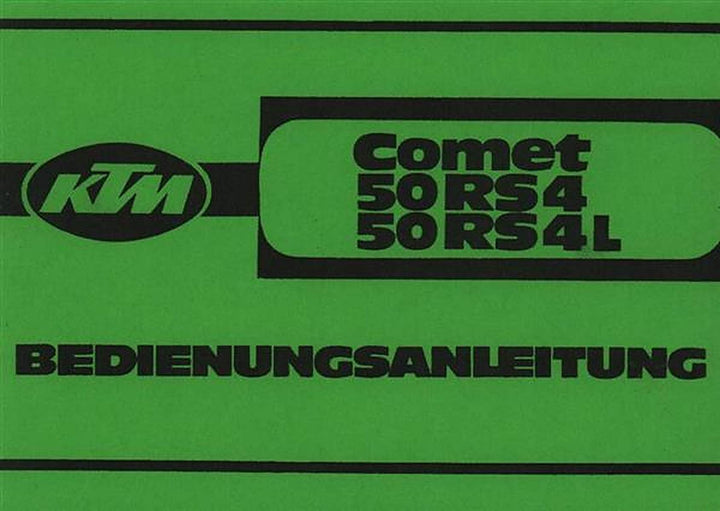 KTM Motorfahrzeugbau Comet, 50 RS4/L, Betriebsanleitung, Buchcover
