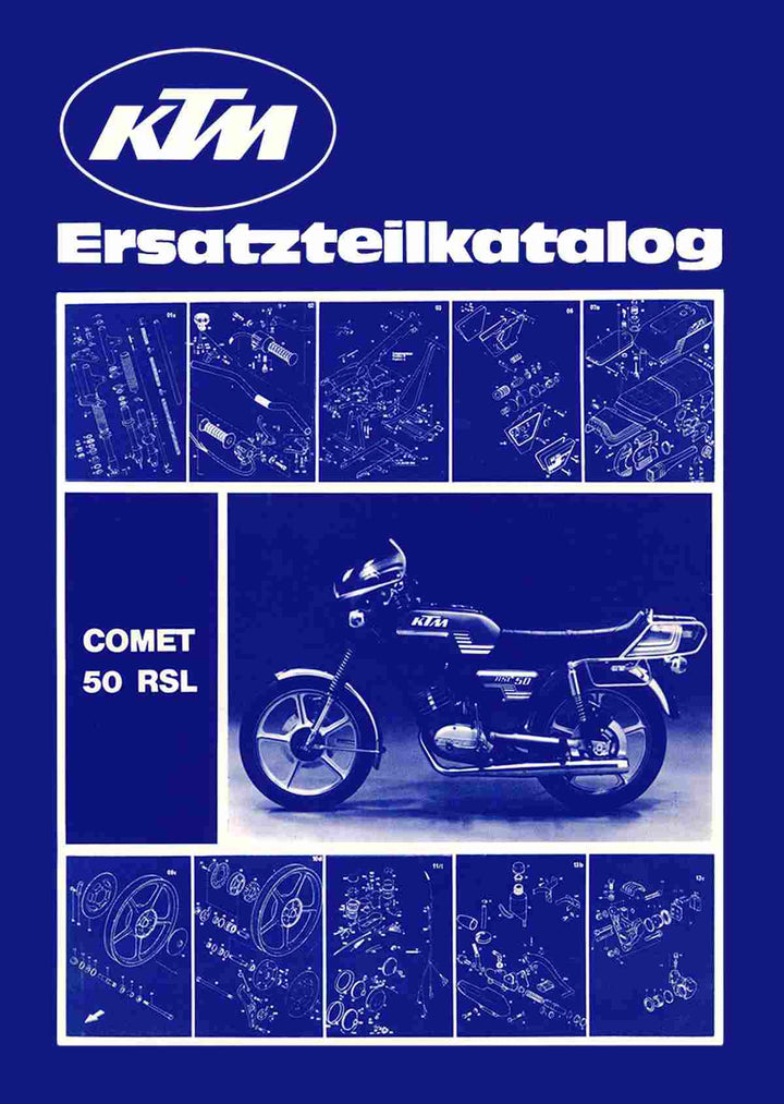 KTM Motorfahrzeugbau Comet 50 RSL mit Sachs-Motor, Ersatzteilkatalog nur Fahrgestell,, Buchcover
