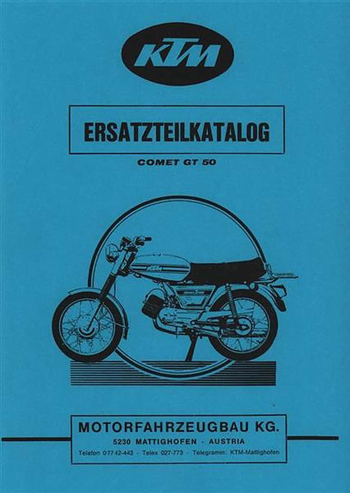 KTM Motorfahrzeugbau Comet GT 50 mit Puch Motor Ersatzteilkatalog, Buchcover