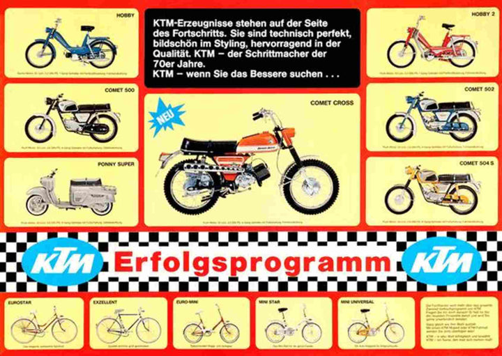KTM Motorfahrzeugbau Erfolgsprogramm Poster, Poster-Motiv