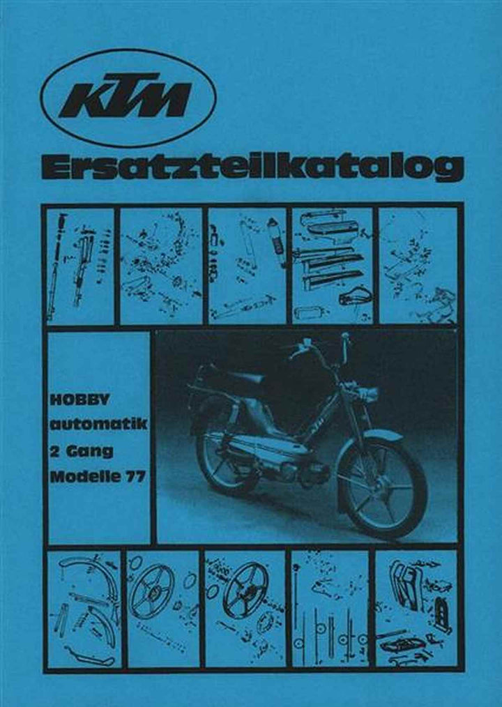 KTM Motorfahrzeugbau Hobby Automatik, 2-Gang, Modelle 1977 Ersatzteilkatalog, Buchcover