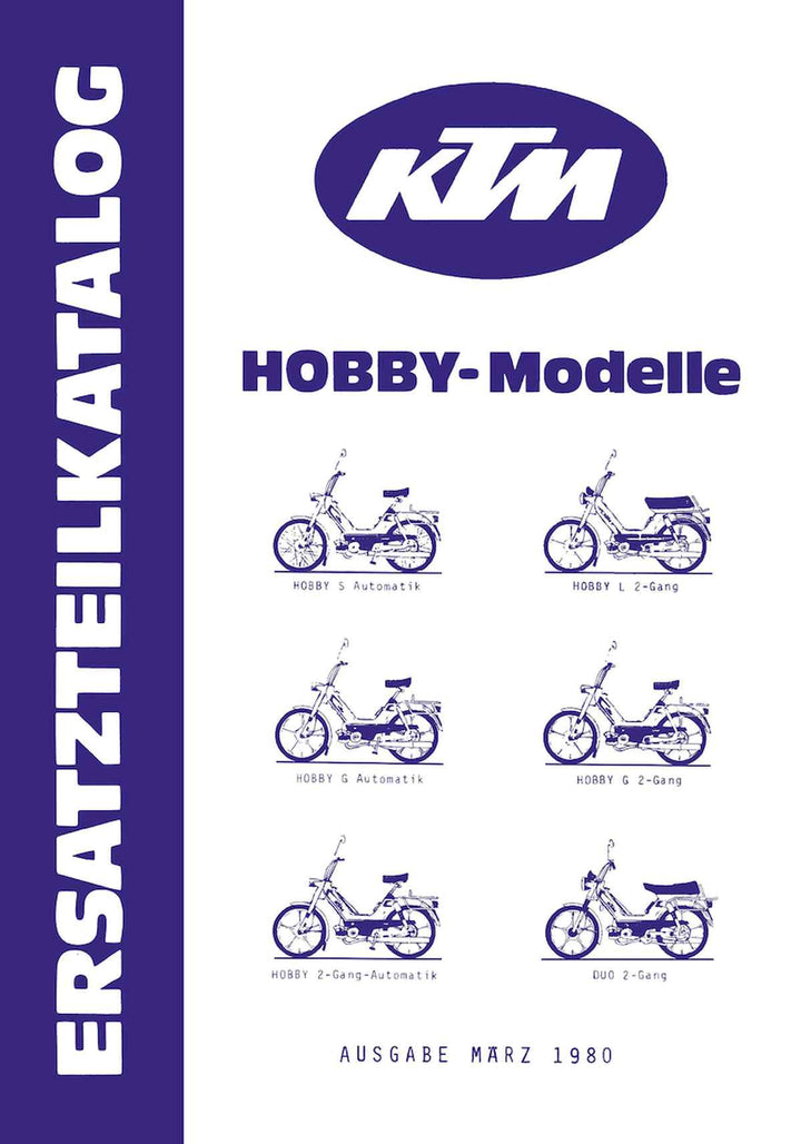 KTM Motorfahrzeugbau Hobby-Modelle, Ersatzteilkatalog, Buchcover