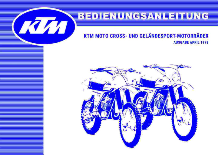 KTM Motocross und Geländesport mit 125, 175, 250, 350 , 400 ccm, Betriebsanleitung, Buchcover