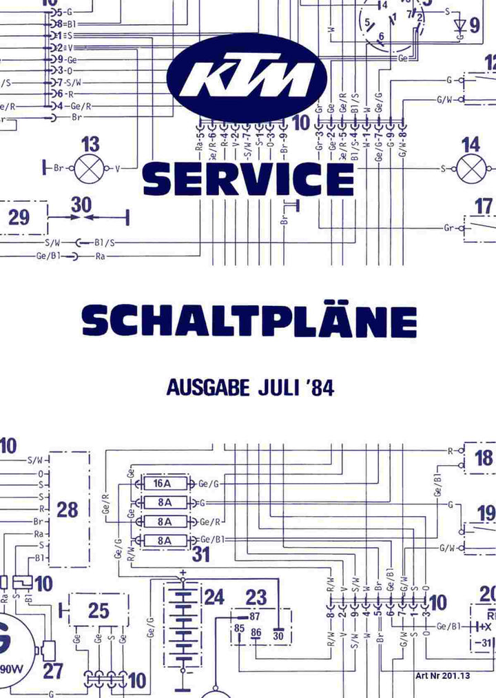 KTM Motorfahrzeugbau Schaltpläne für Mopeds, Buchcover