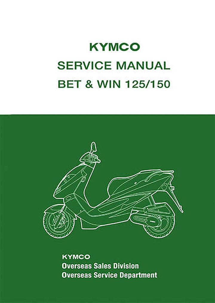 Kymco Bet & Win 125 & 150 Service Manual, Buchcover