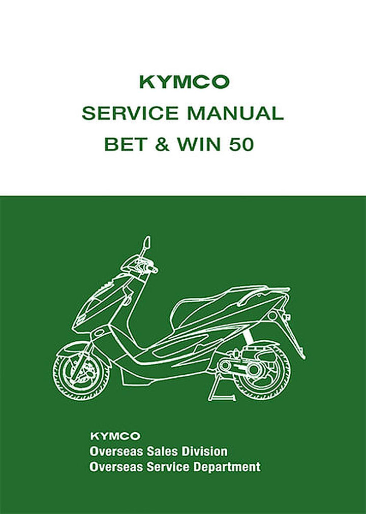 Kymco Bet & Win 50 Service Manual, Buchcover