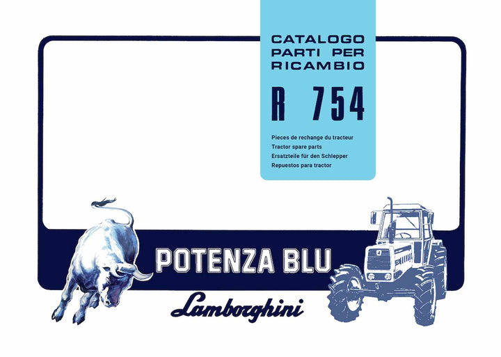 Lamborghini - Ersatzteilkatalog R 754, Buchcover