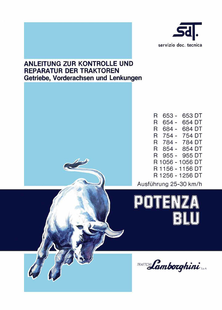 Lamborghini - Werkstatthandbuch Traktor R 653 654 684 754 784 854 955 1056 1156 1256 und DT, Buchcover