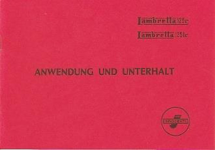 Lambretta 125 c/ lc Betriebsanleitung, Buchcover