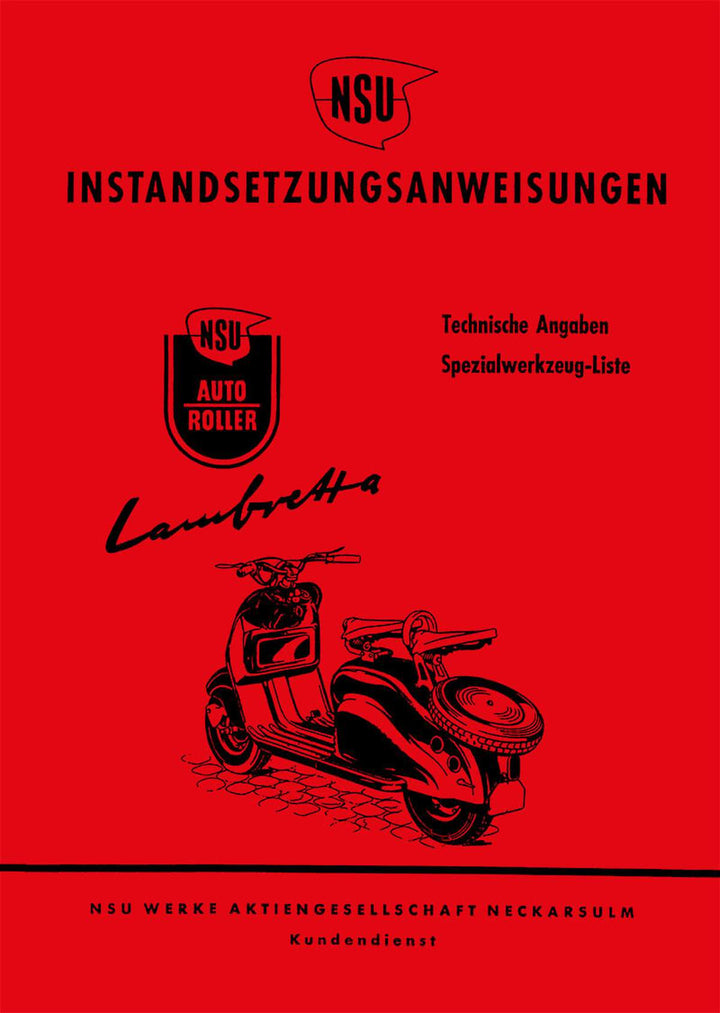 NSU Lambretta Autoroller Reparaturanleitung, Buchcover