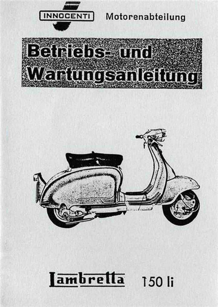 Innocenti Lambretta 150 LI Betrieb und Wartung, Buchcover