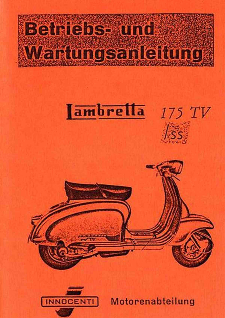 Innocenti Lambretta 175TV & 175SS Betrieb und Wartung, Buchcover