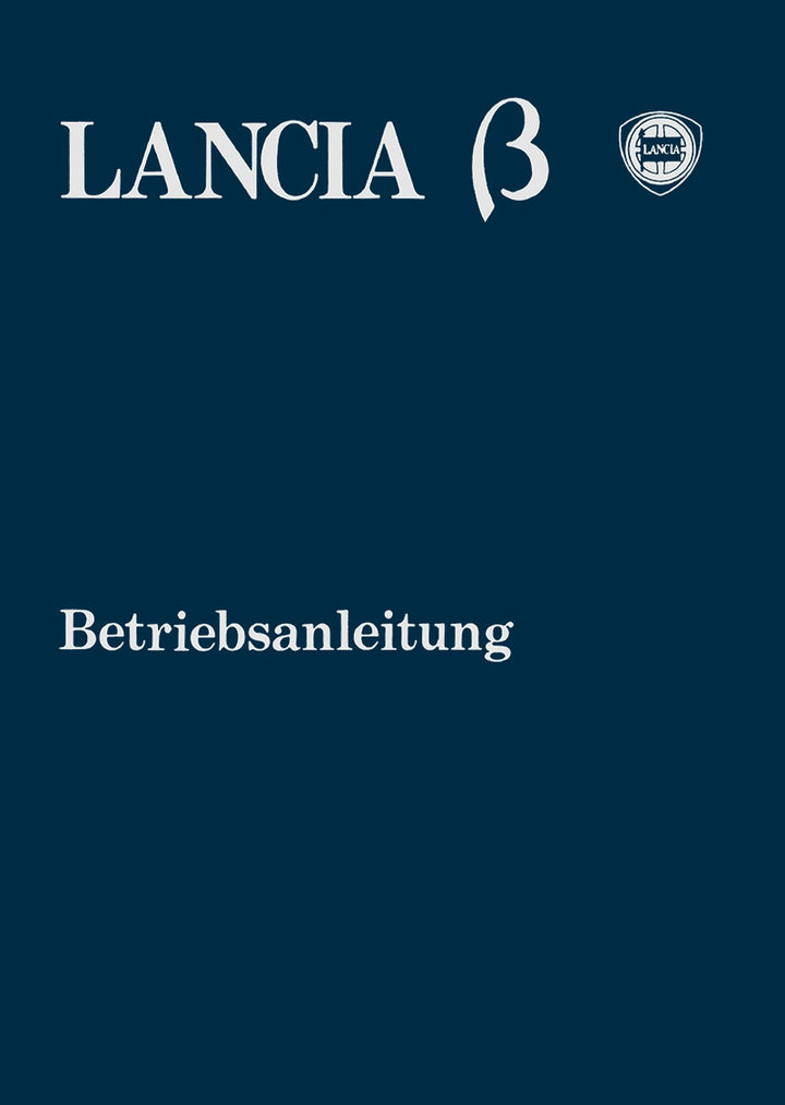 Lancia Beta 1600 und Beta 2000 Betriebsanleitung, Buchcover