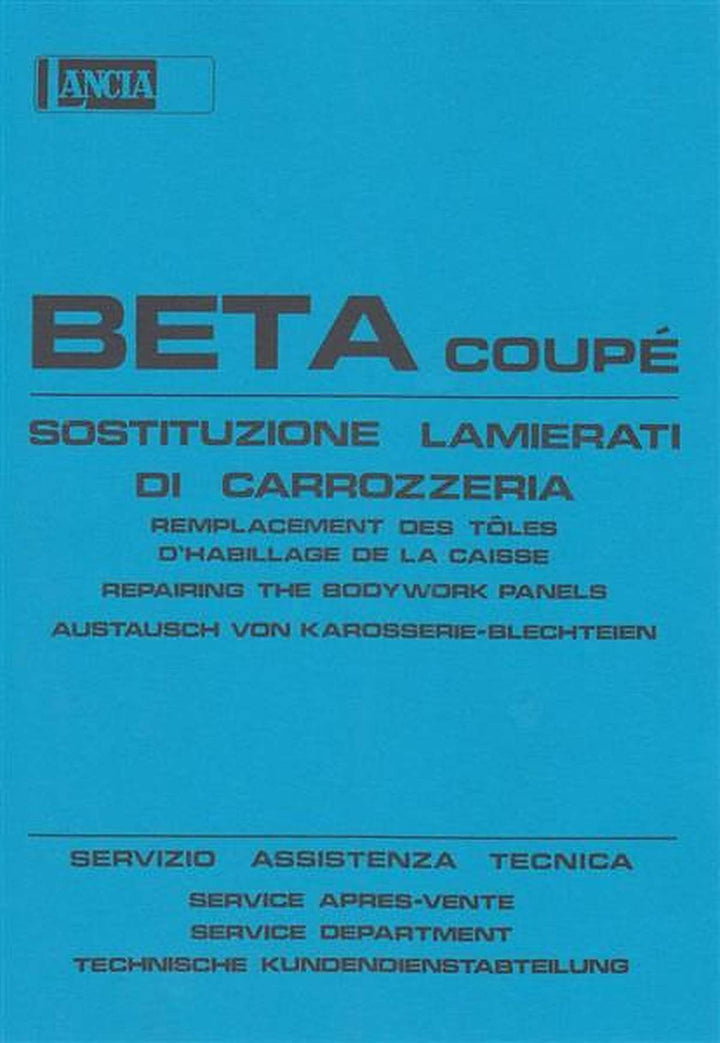 Lancia Beta Coupé, Austausch von Karosserie-Blechteilen, Buchcover