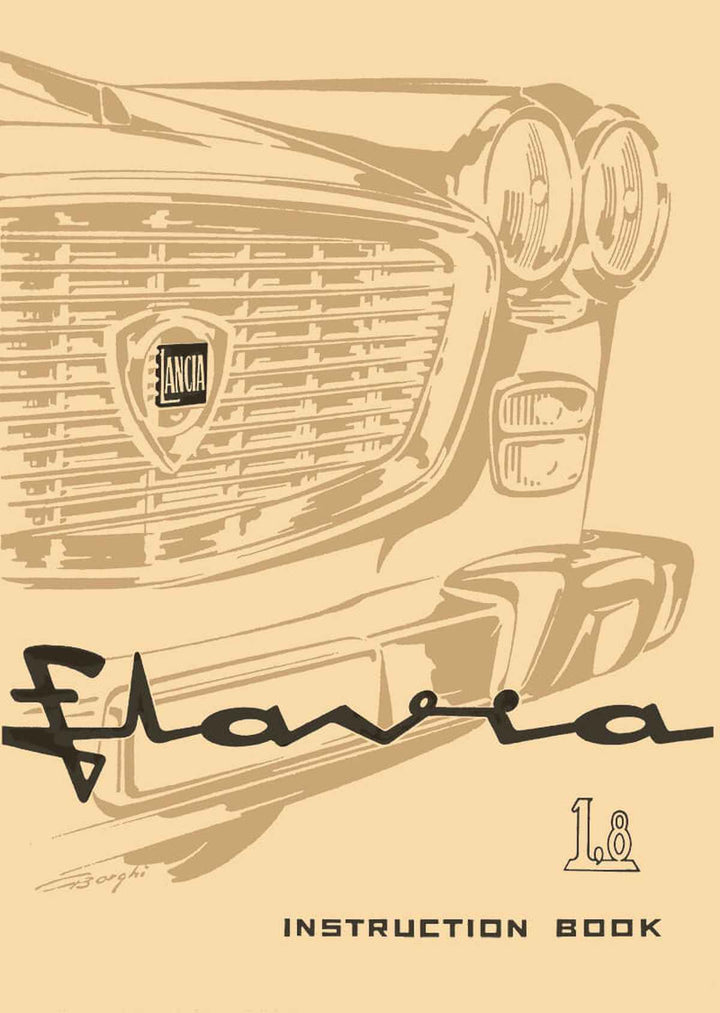 Lancia Flavia Instruction Book, Buchcover