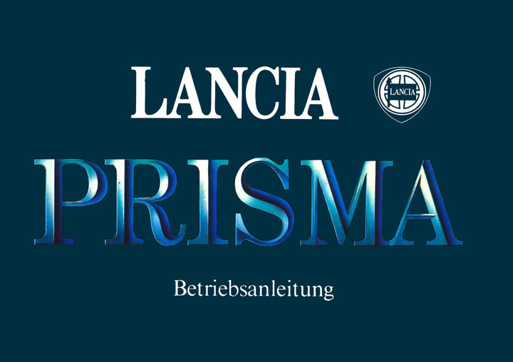 Lancia Prisma Betriebsanleitung, Buchcover