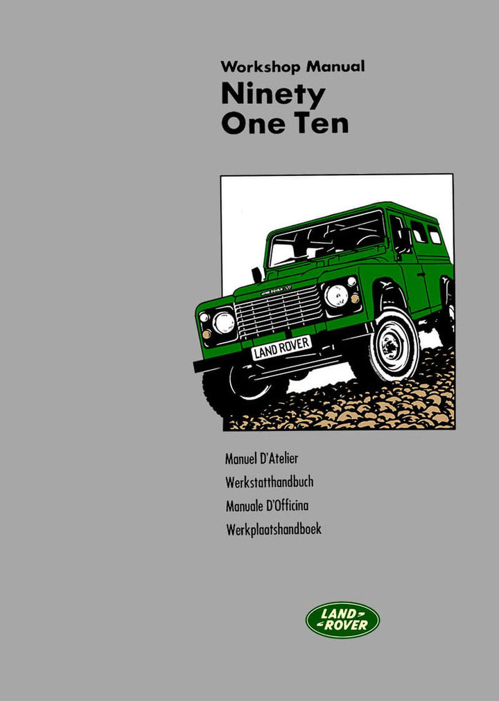 Land Rover NINETY ONE TEN - Augabe 1989 Werkstatthandbuch, Buchcover