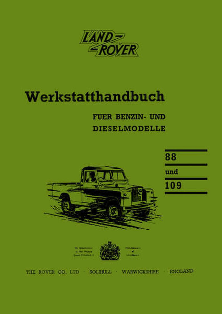 Land Rover Serie 2 und 2 A Reparaturanleitung, Buchcover