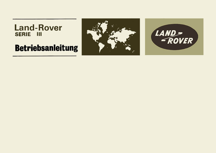 Land Rover Serie 3 Betriebsanleitung, Buchcover