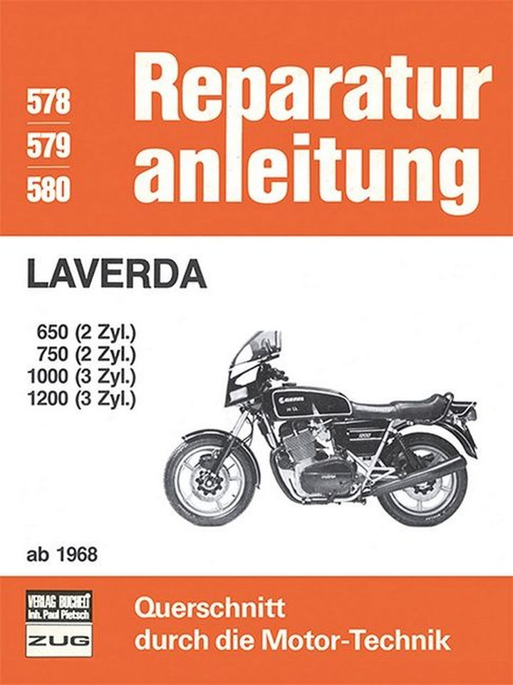 Laverda 650 / 750 (2 Zyl.) 1000 / 1200 - Reparaturbuch, Buchcover