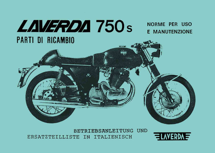 Laverda 750S Betriebsanleitgung und Ersatzteilkatalog, Buchcover