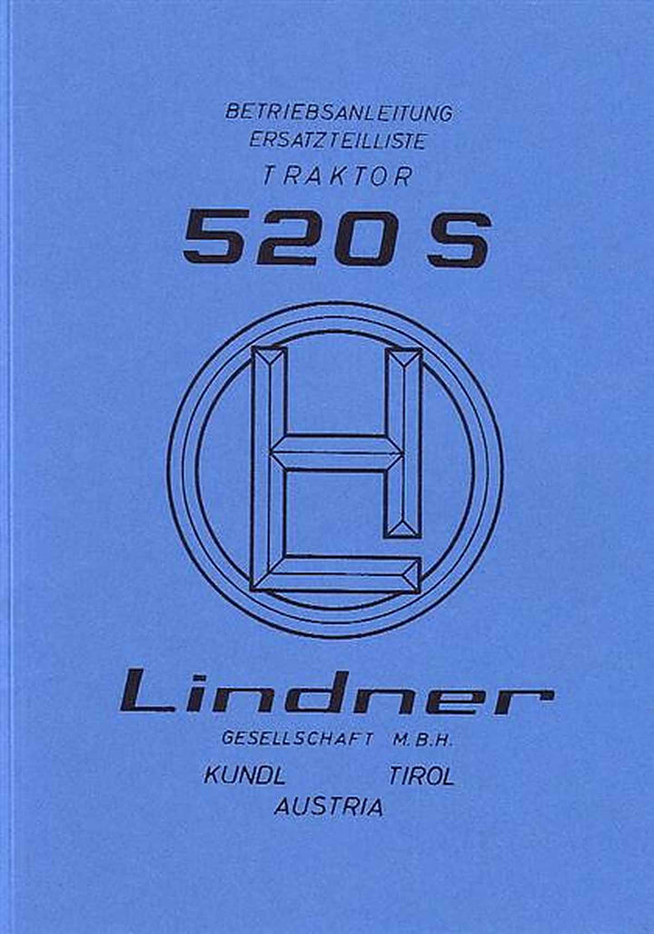 Lindner 520SN und SA Betriebsanleitung und Ersatzteilkatalog, Buchcover