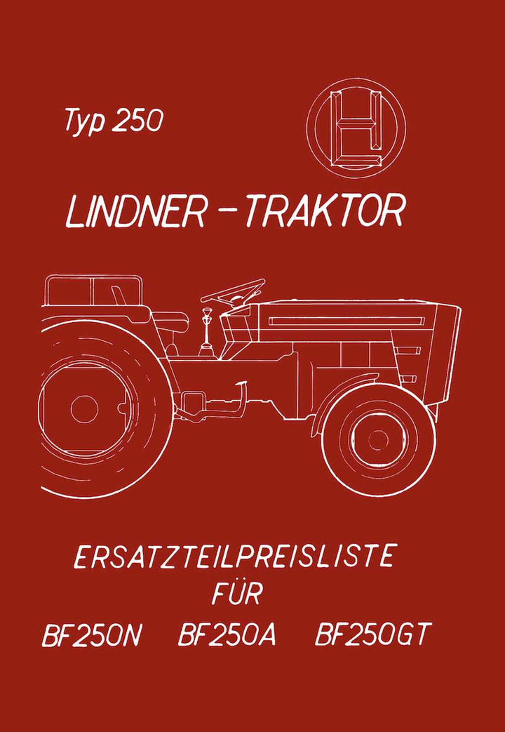Lindner BF250 Ersatzteilkatalog, Buchcover