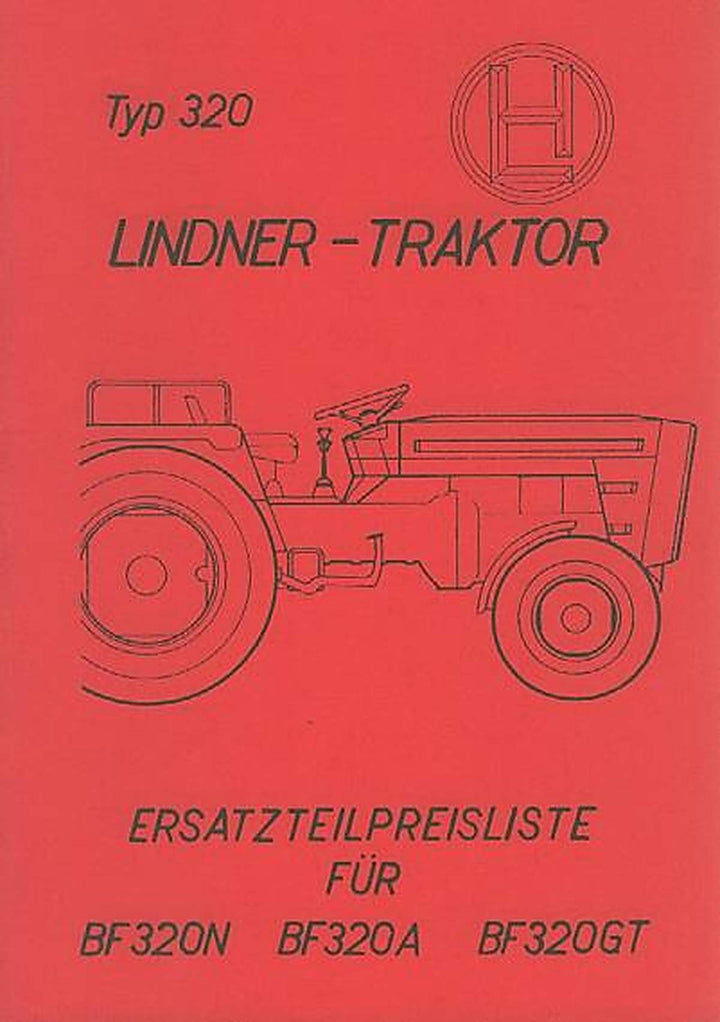 Lindner BF320N BF320A BF320GT Ersatzteilkatalog, Buchcover