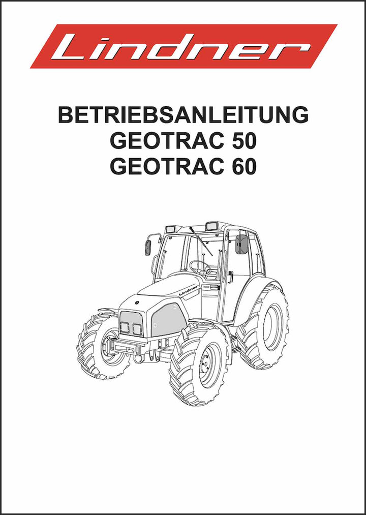 Lindner Geotrac 50 und Geotrac 60 Betriebsanleitung, Buchcover
