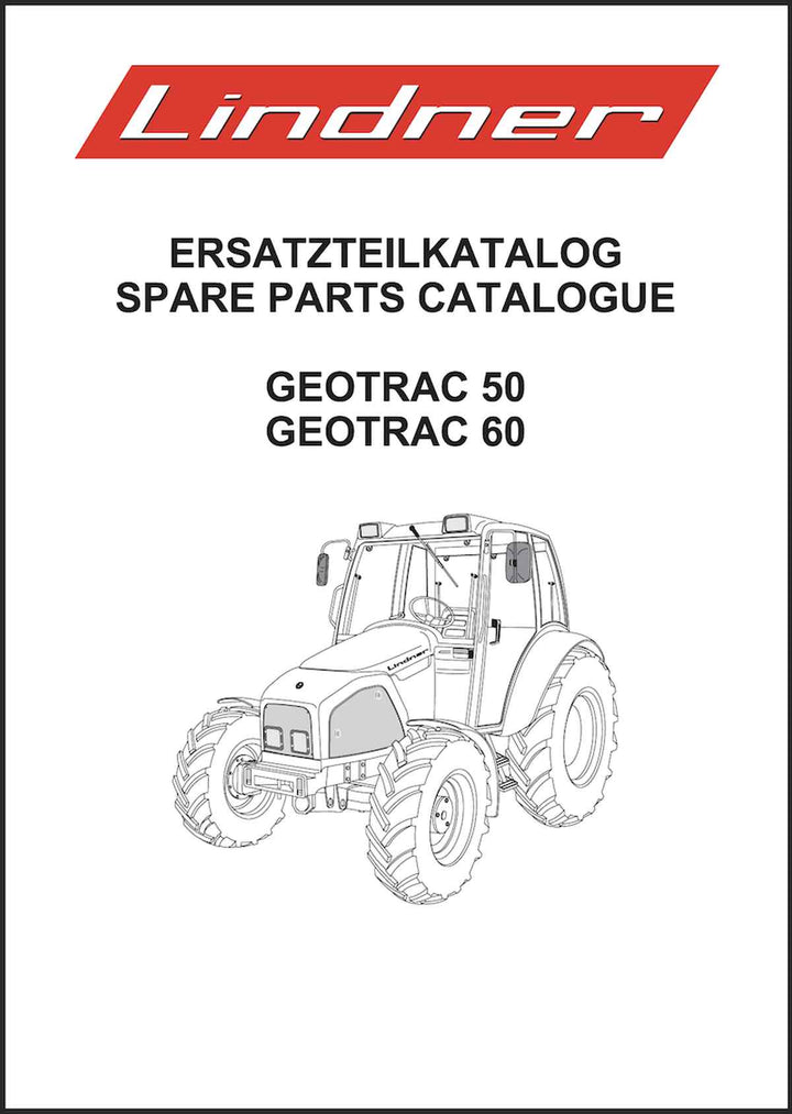 Lindner Geotrac 50 und Geotrac 60 Ersatzteilkatalog, Buchcover