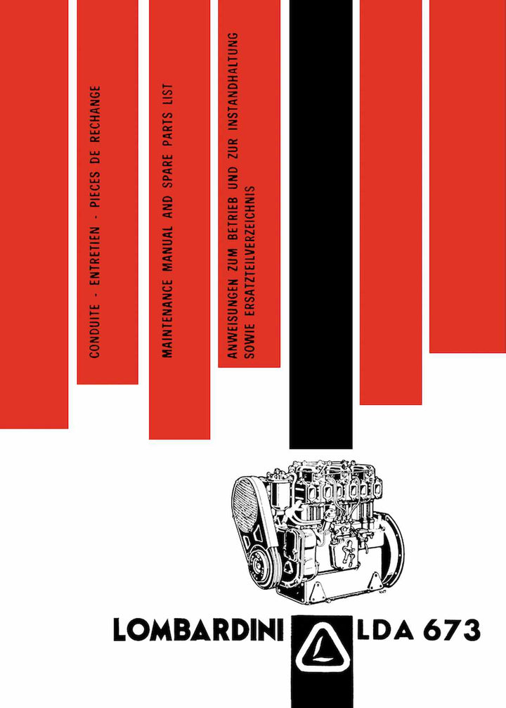 Lombardini LDA 673 Betriebsanleitung und Ersatzteilkatalog, Buchcover