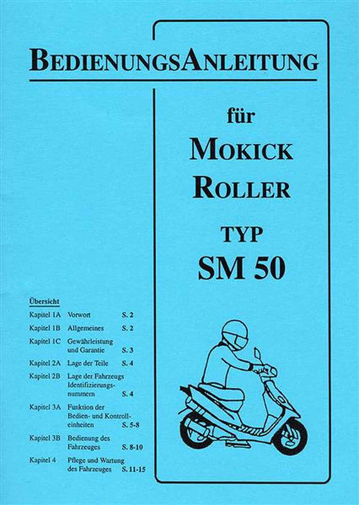 Macal SM50 Mokick Roller Betriebsanleitung, Buchcover