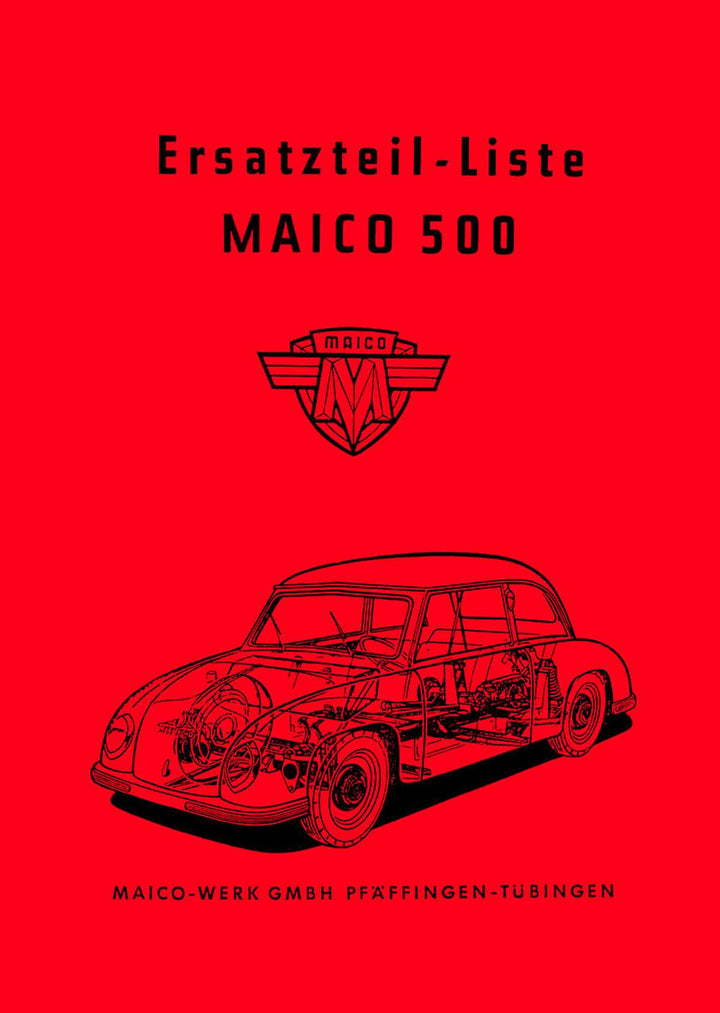 Maico 500 Kleinwagen Ersatzteilliste, Buchcover