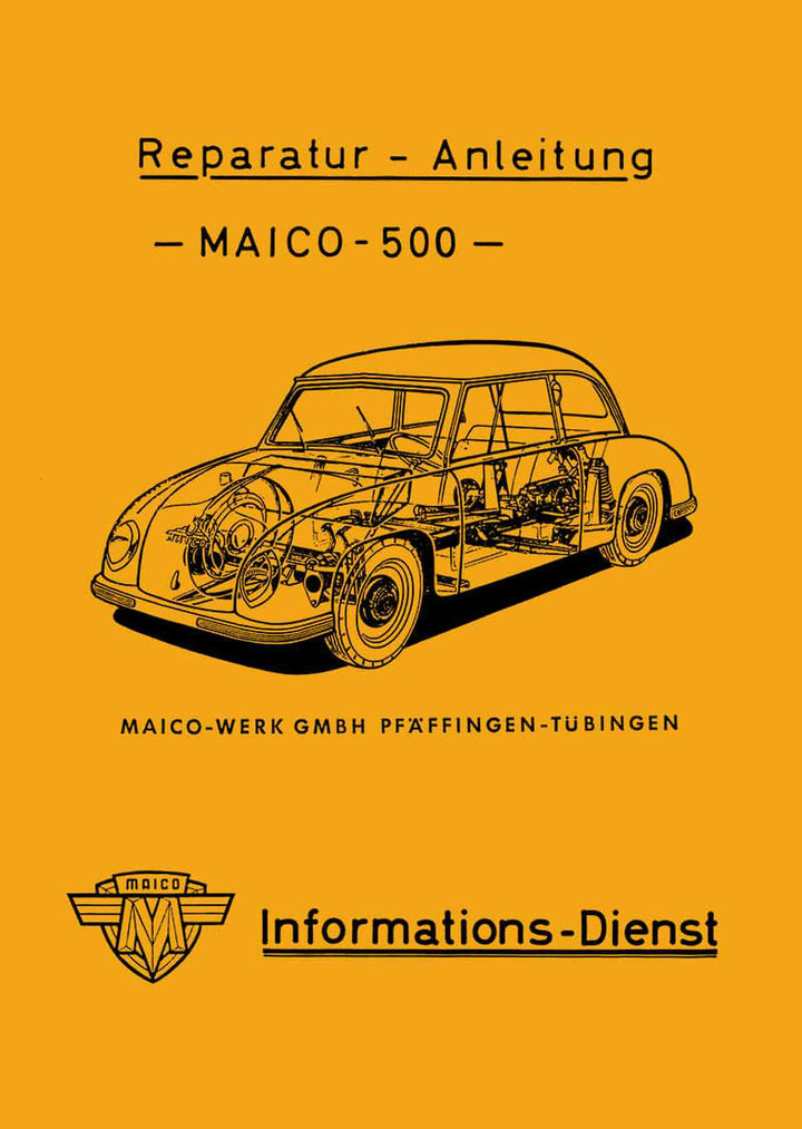 Maico 500 Kleinwagen Reparaturanleitung, Buchcover