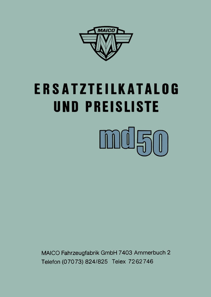 Maico MD50 Ersatzteilkatalog, Buchcover