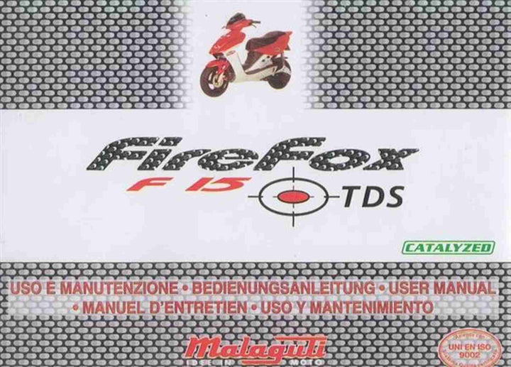 Malaguti Fire Fox F 15, TDS mit Katalysator, Bedienungsanleitung, Buchcover