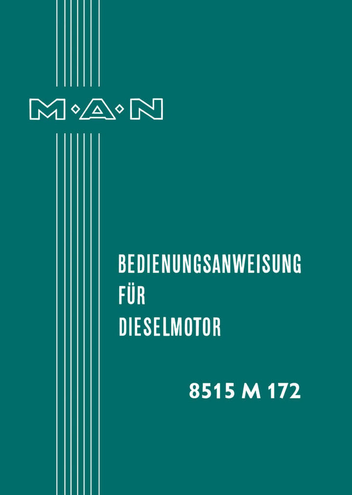 MAN 8515M 172 Dieselmotor Betriebsanleitung, Buchcover