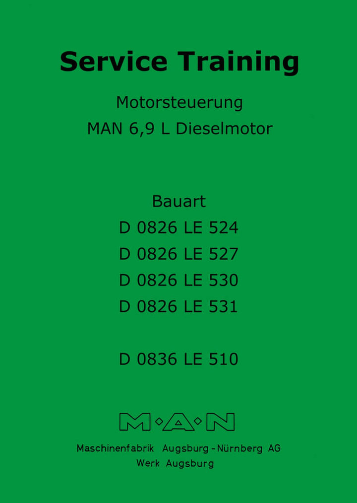 MAN D0826 LE 524/527/530/531 und D0836 LE 510 Service Training, Buchcover