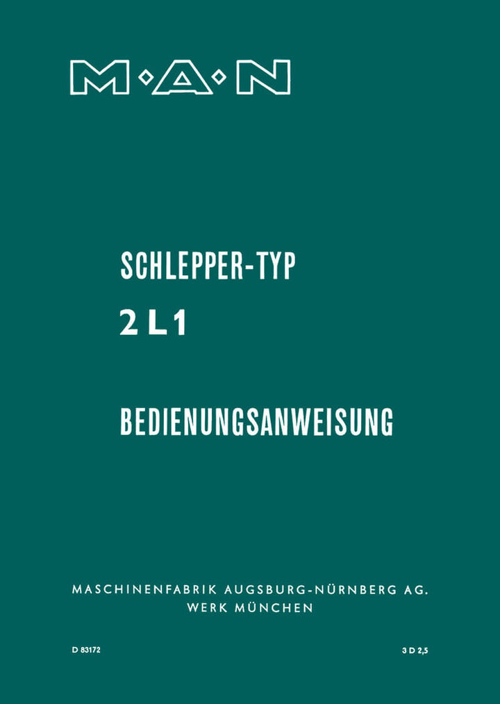 MAN 2L1 Betriebsanleitung, Buchcover