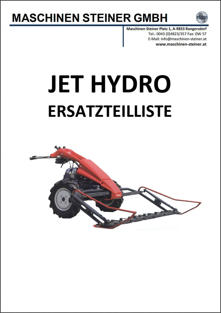 Maschinen Steiner Jet Hydro Ersatzteilliste