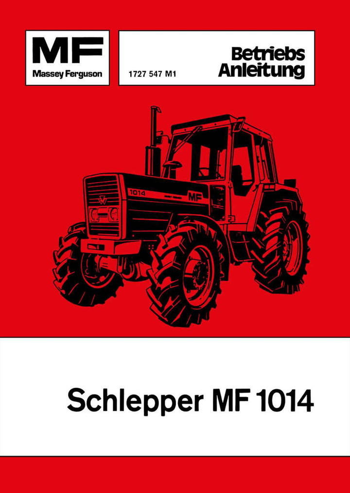 Massey-Ferguson MF1014 Betriebsanleitung, Buchcover