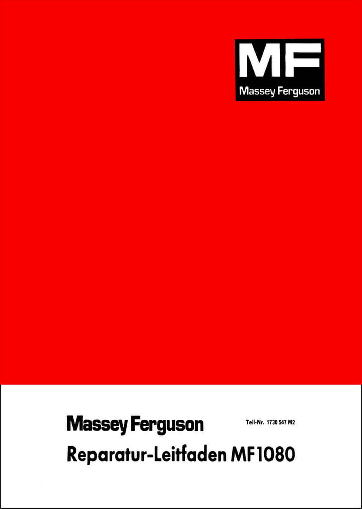 Massey-Ferguson MF1080 und 1080A Reparaturanleitung, Buchcover