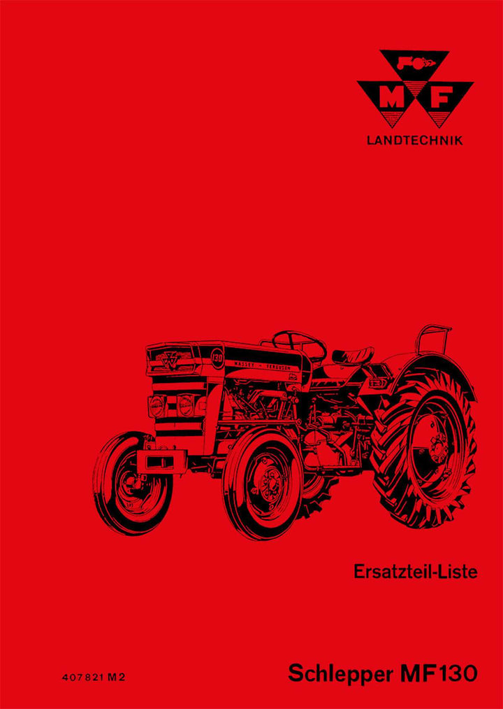 Massey-Ferguson MF130 Ersatzteilkatalog, Buchcover
