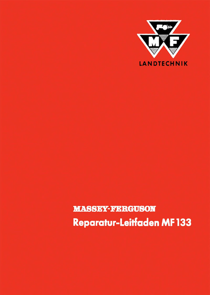 Massey-Ferguson MF133 Reparaturanleitung, Buchcover
