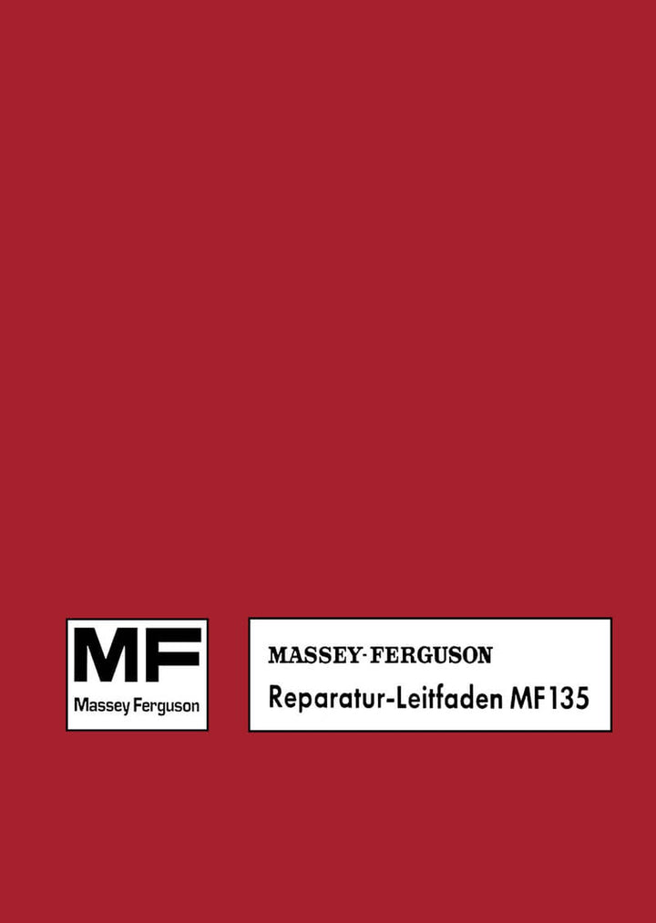 Massey-Ferguson MF135 Reparaturanleitung, Buchcover