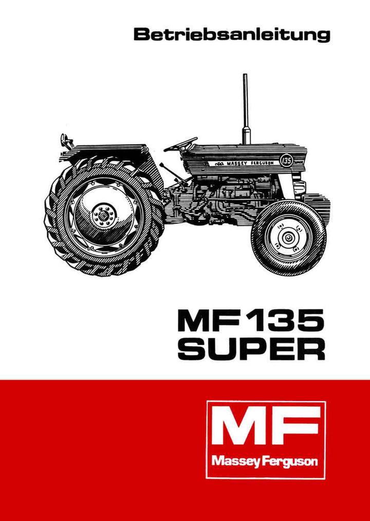 Massey-Ferguson MF135 Super Betriebsanleitung, Buchcover