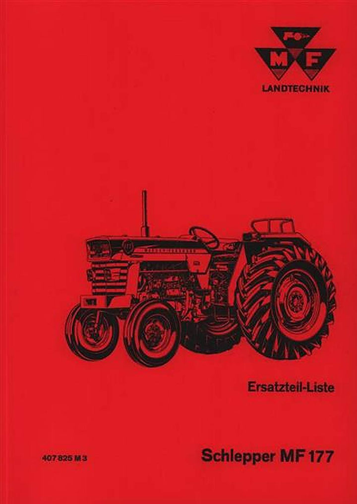 Massey-Ferguson MF177 Ersatzteilkatalog, Buchcover