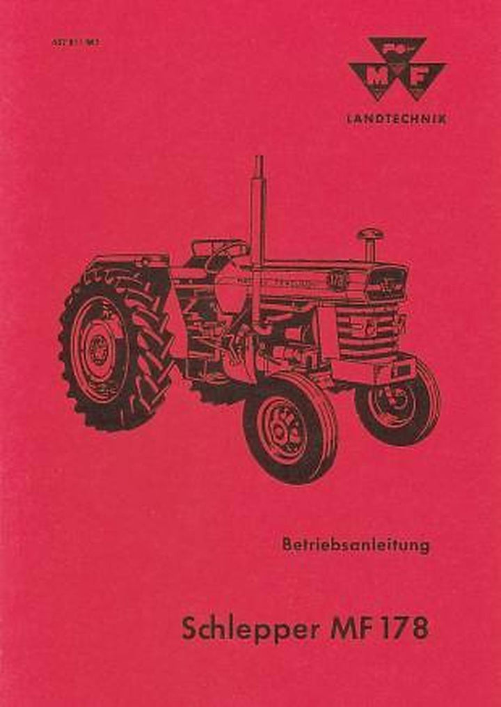 Massey-Ferguson MF178 Betriebsanleitung, Buchcover